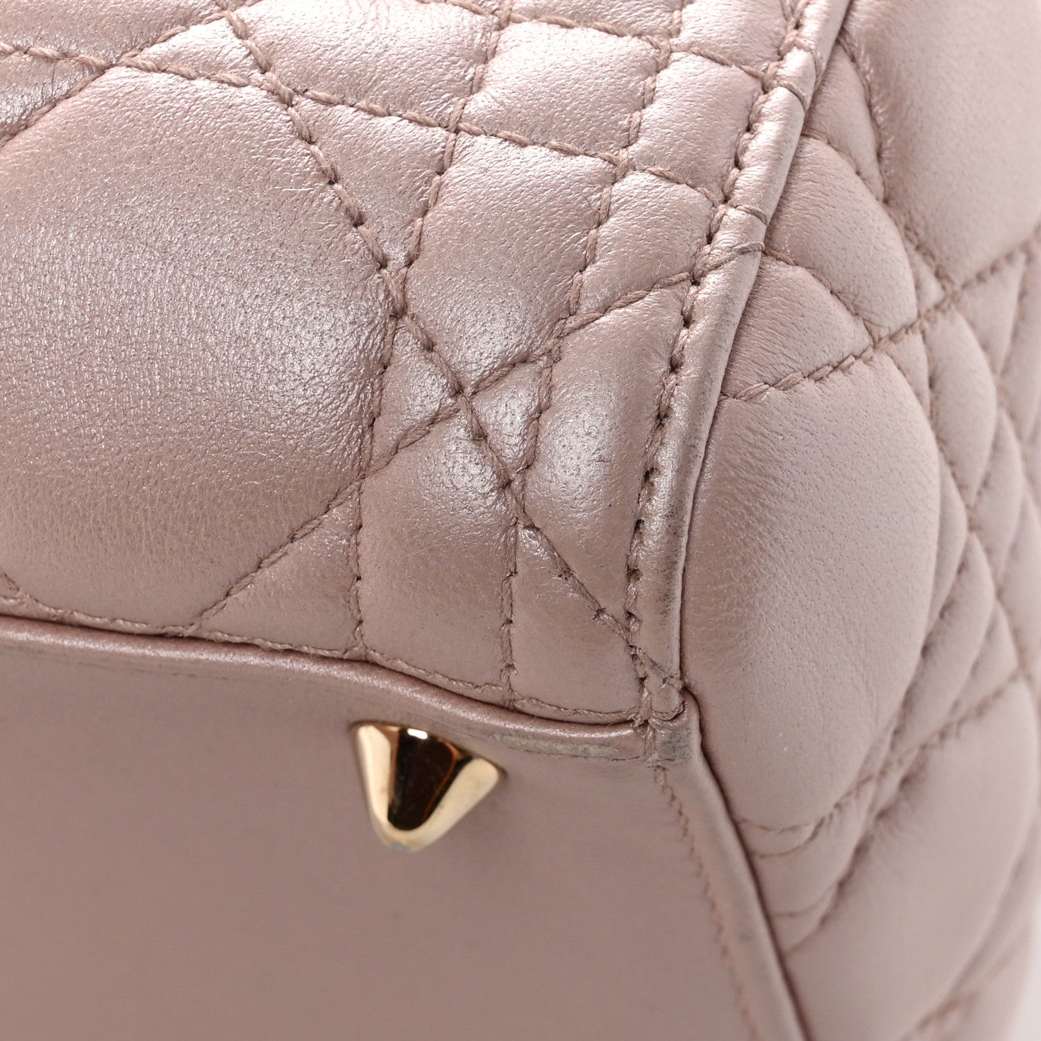 Christian Dior Pearly Lambskin Cannage Medium Lady Dior Lotus 11 of 11