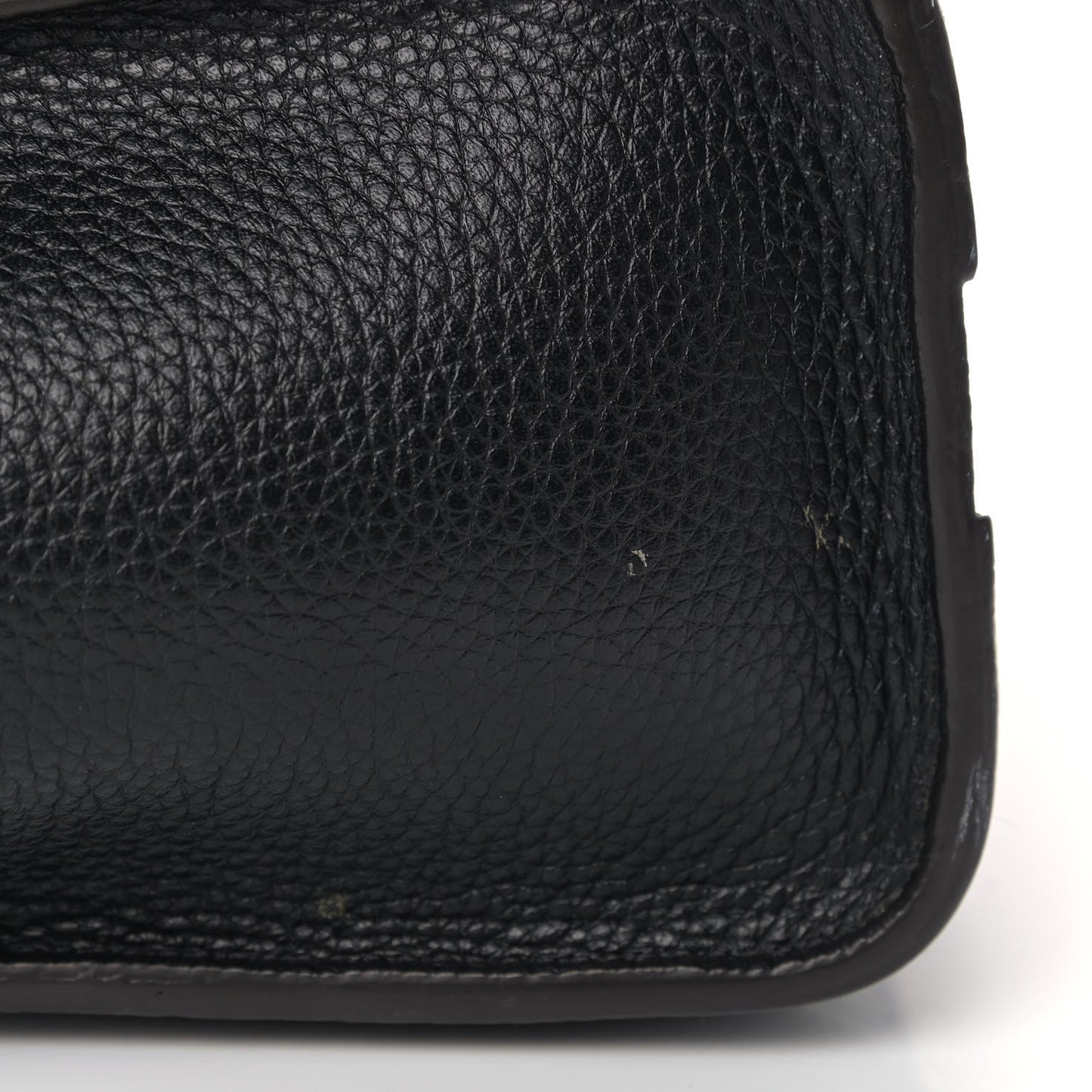 Drummed Calfskin Nano Luggage Black