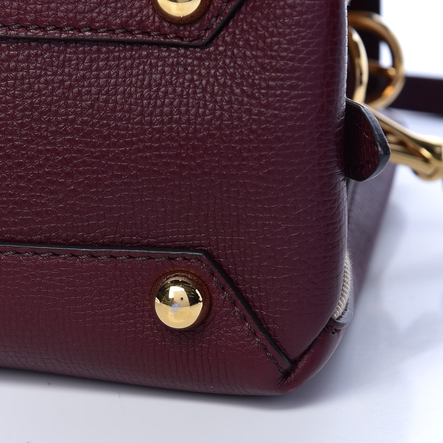 Burberry Derby Calfskin House Check Small Camberley Mahogany Red 19 of 26
