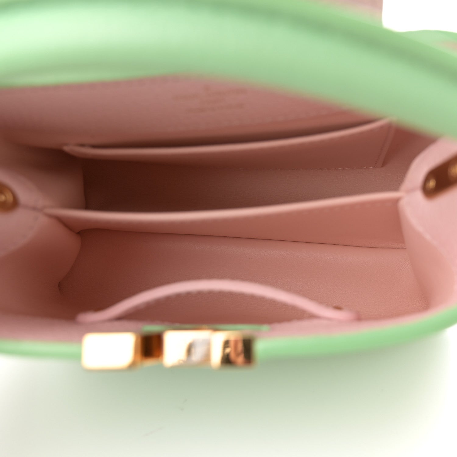 Louis Vuitton Taurillon Mini Capucines Vert Pomme 5 of 9