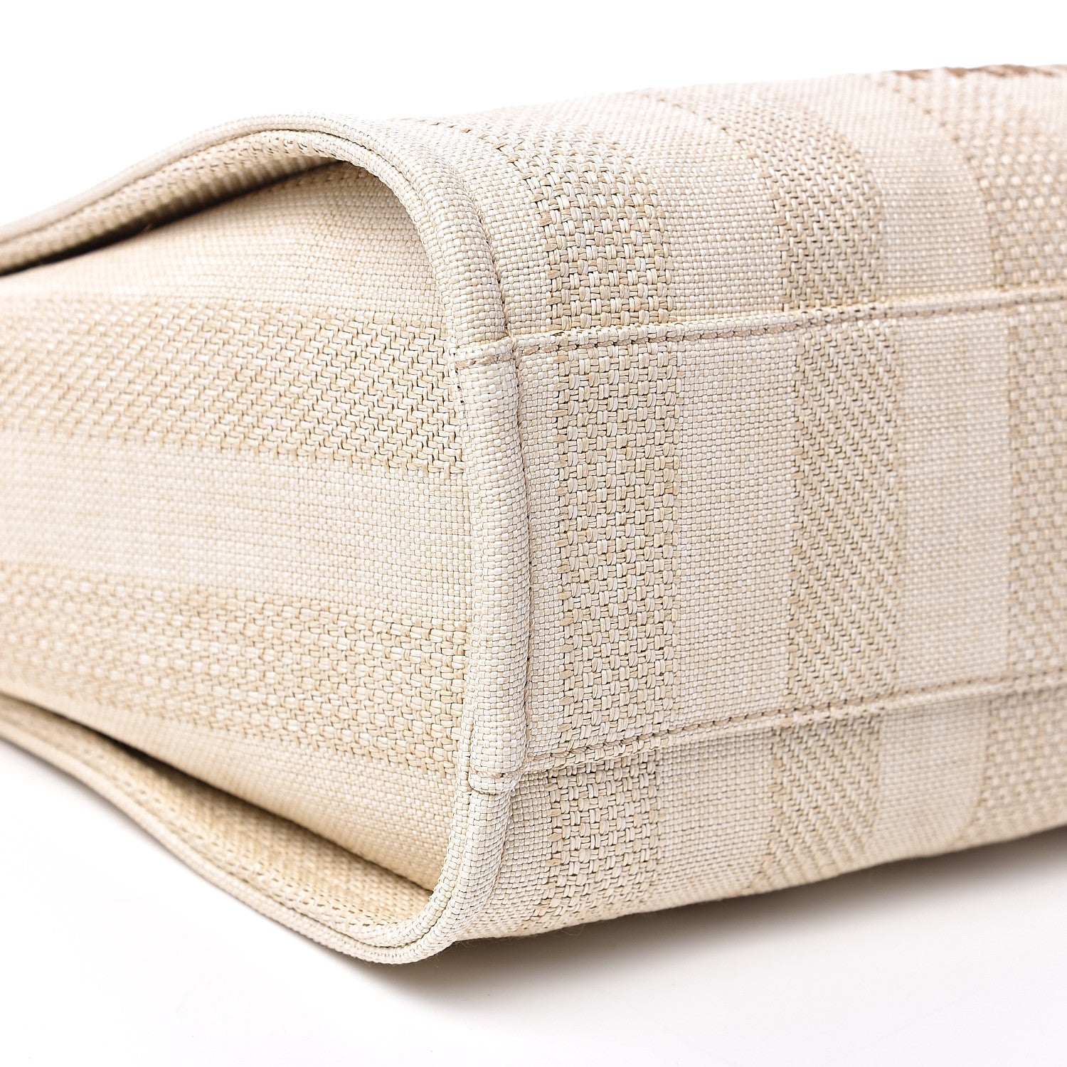 Chanel Mixed Fibers Calfskin Striped Small Deauville Tote Beige 7 of 9