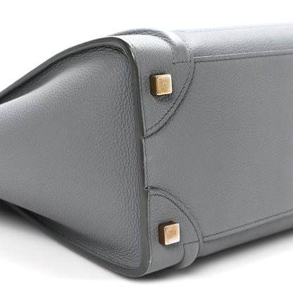 Celine Baby Drummed Calfskin Micro Luggage Kohl 8 of 11