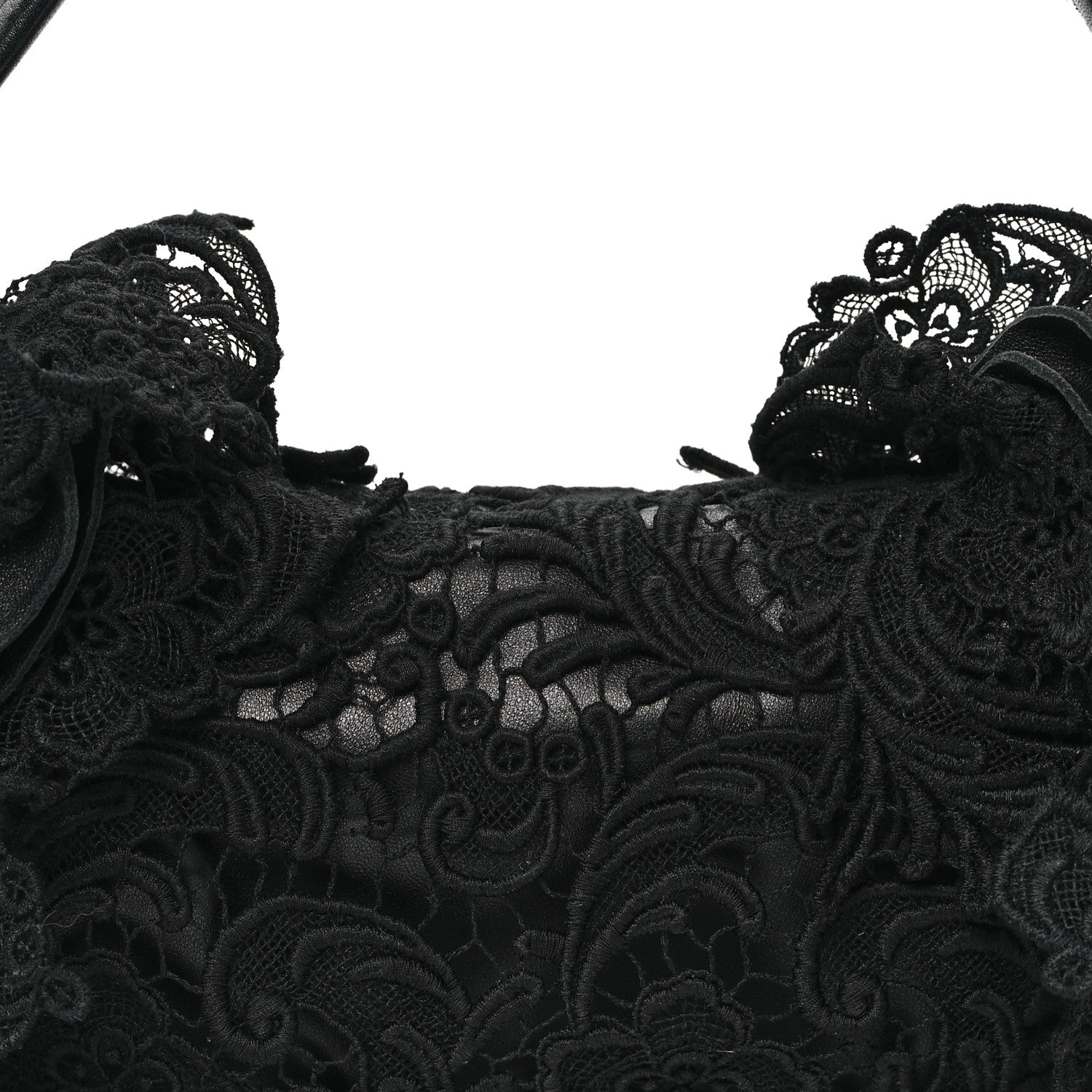 Prada Lace Pizzo S Baguette Black 8 of 13