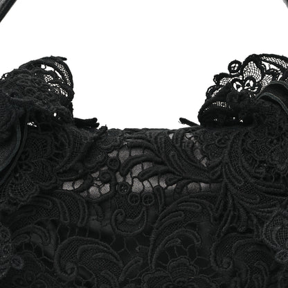 Prada Lace Pizzo S Baguette Black 8 of 13