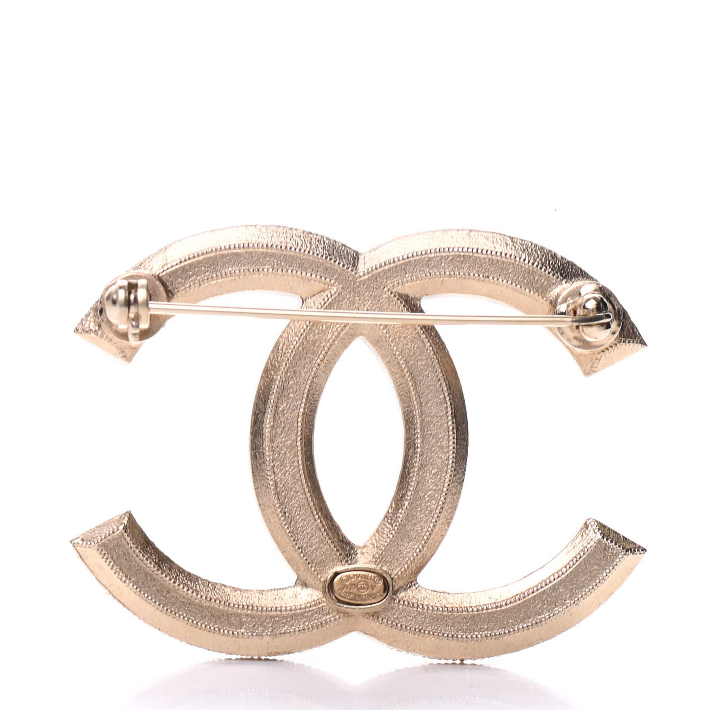 Pearl CC Brooch Gold
