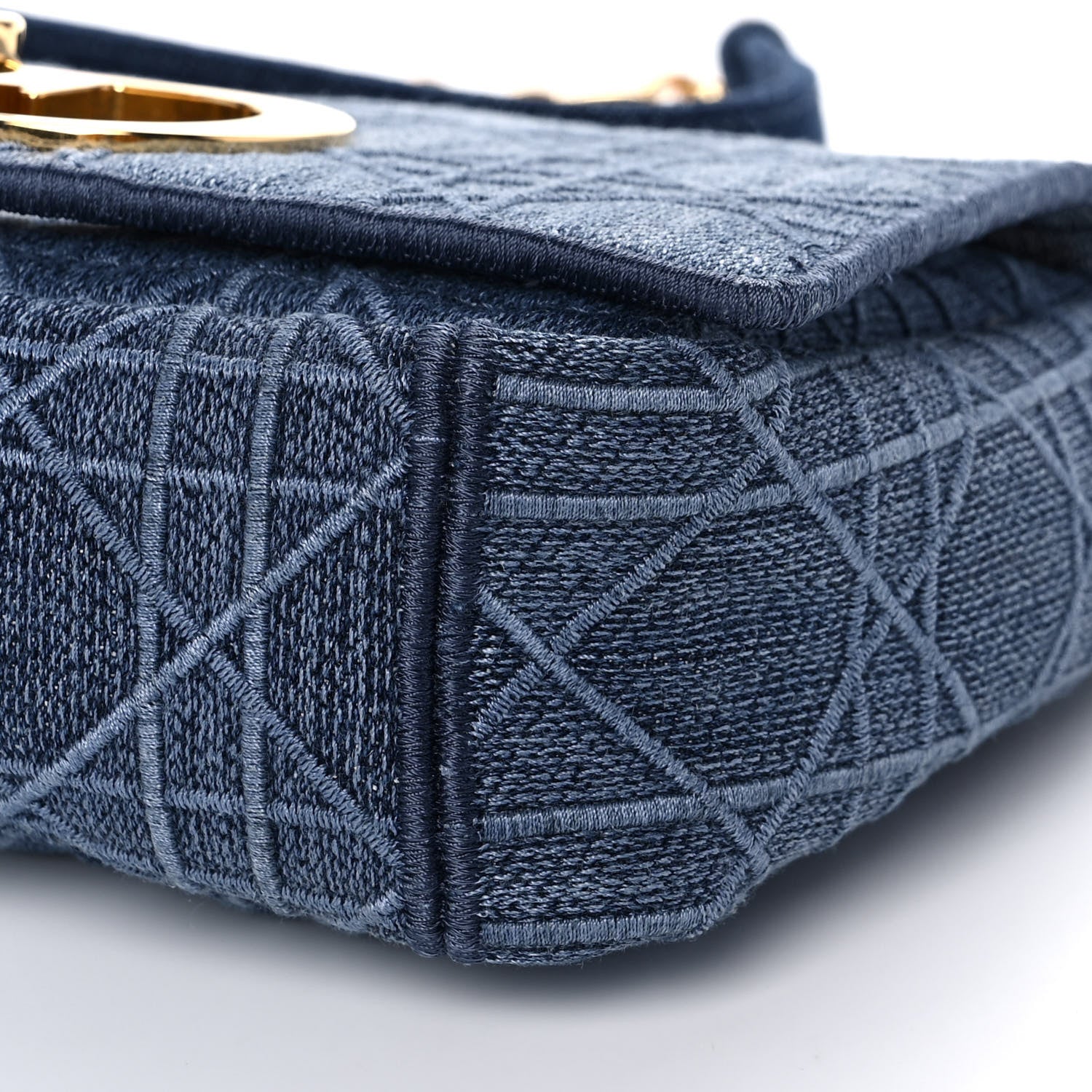 Christian Dior Denim Cannage Small Caro Bag Blue 8 of 11
