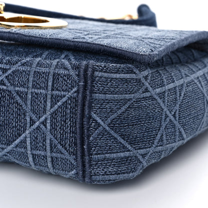Christian Dior Denim Cannage Small Caro Bag Blue 8 of 11