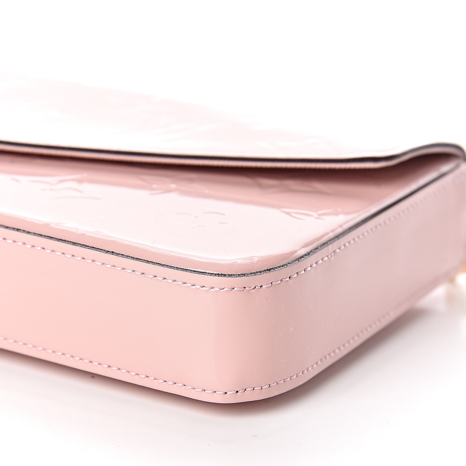 Louis Vuitton Vernis Felicie Chain Wallet Rose Ballerine 7 of 11