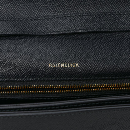 Balenciaga Signature Grained Calfskin Logo Ville Day Bag Black 5 of 7