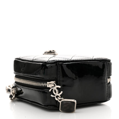 Chanel Patent Quilted Clutch With Chain Black 4 of 10