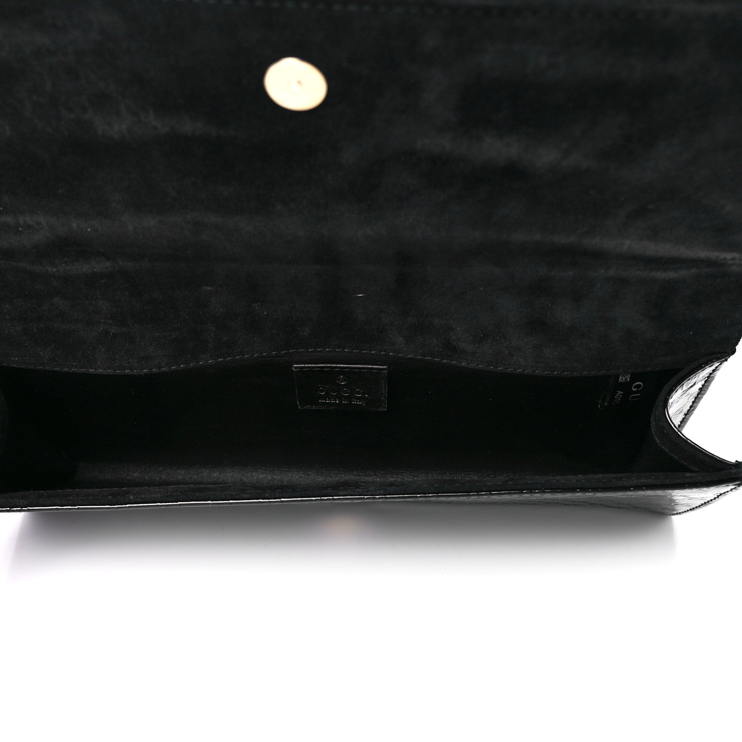 Gucci Patent Microguccissima Small Broadway Clutch Black 5 of 13