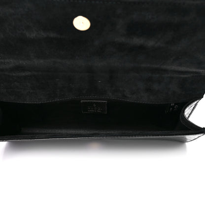 Gucci Patent Microguccissima Small Broadway Clutch Black 5 of 13