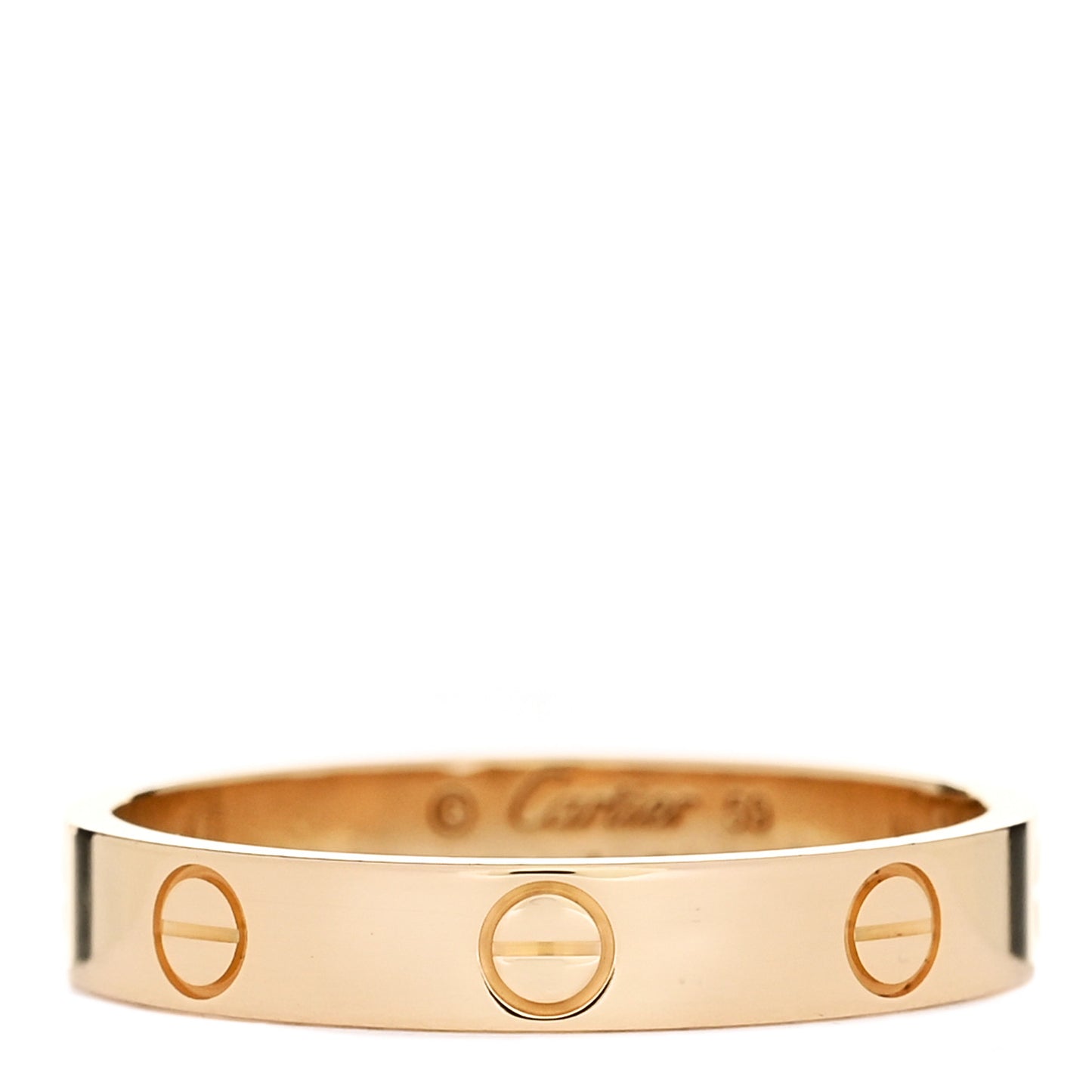 18K Yellow Gold 3.5mm LOVE Wedding Band Ring 59 8.75