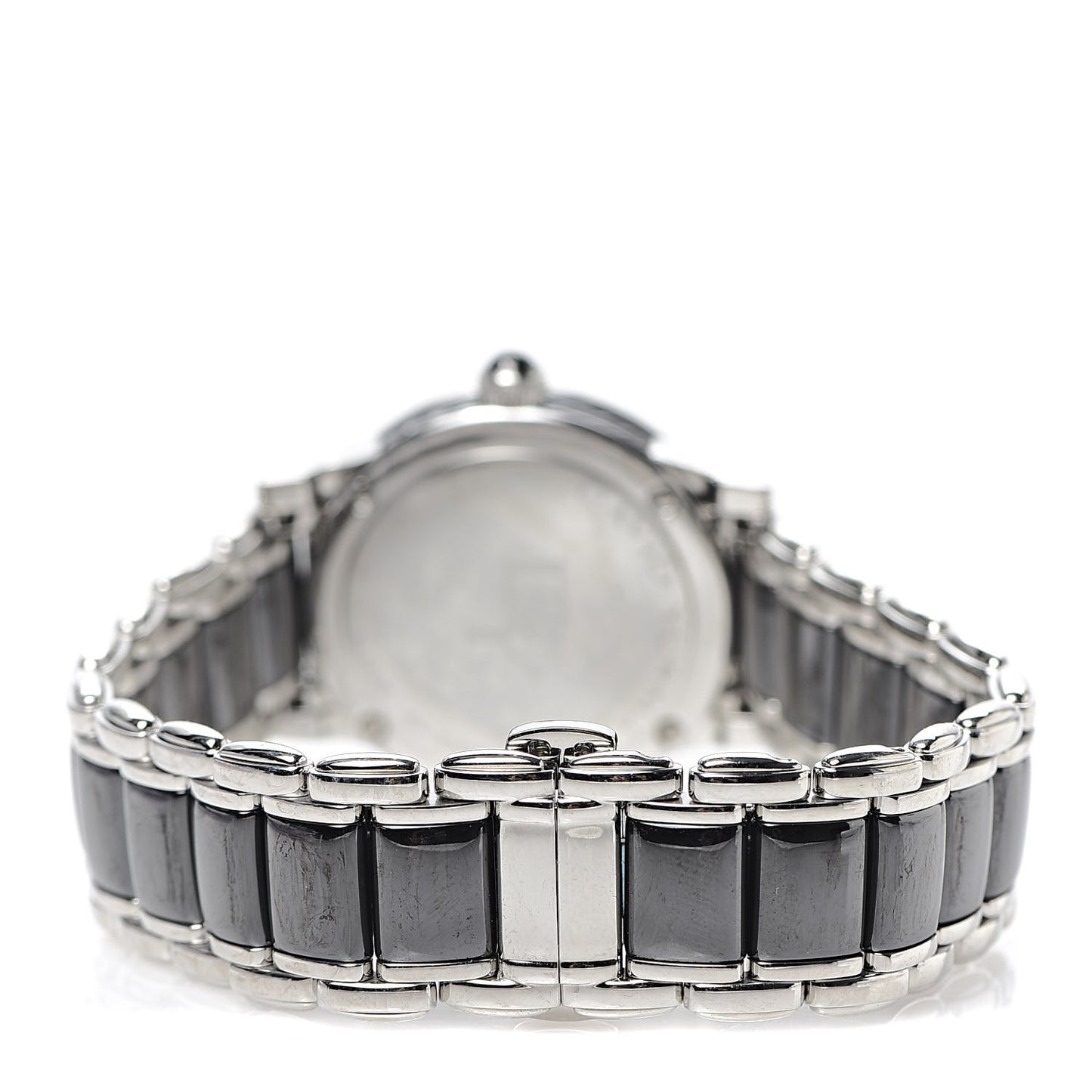 Stainless Steel Ceramic Diamond 30mm Classic Quartz Watch Black