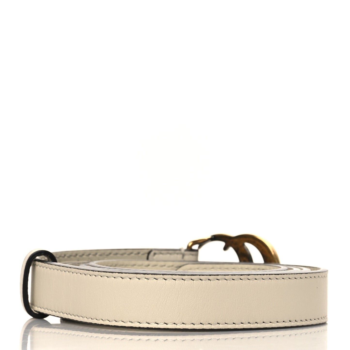 Calfskin Double G 20mm Belt 95 38 Mystic White