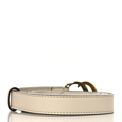 Gucci Calfskin Double G 20mm Belt 95 38 Mystic White 2 of 6