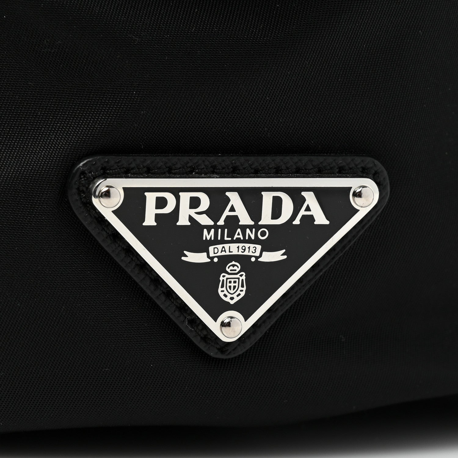 Prada Nylon New Vela Studded Backpack Black Green 8 of 8