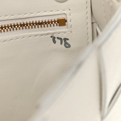 Bottega Veneta Grained Calfskin Maxi Intrecciato Cassette Crossbody Bag White 10 of 10