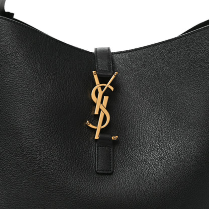Saint Laurent Smooth Calfskin Large Le 5 A 7 Soft Hobo Black 7 of 10