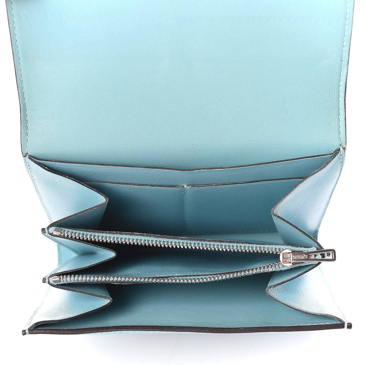 Tadelakt Lizard Constance Short Wallet Bleu Atoll Ficelle
