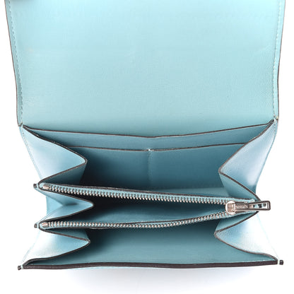 Hermes Tadelakt Lizard Constance Short Wallet Bleu Atoll Ficelle 5 of 11