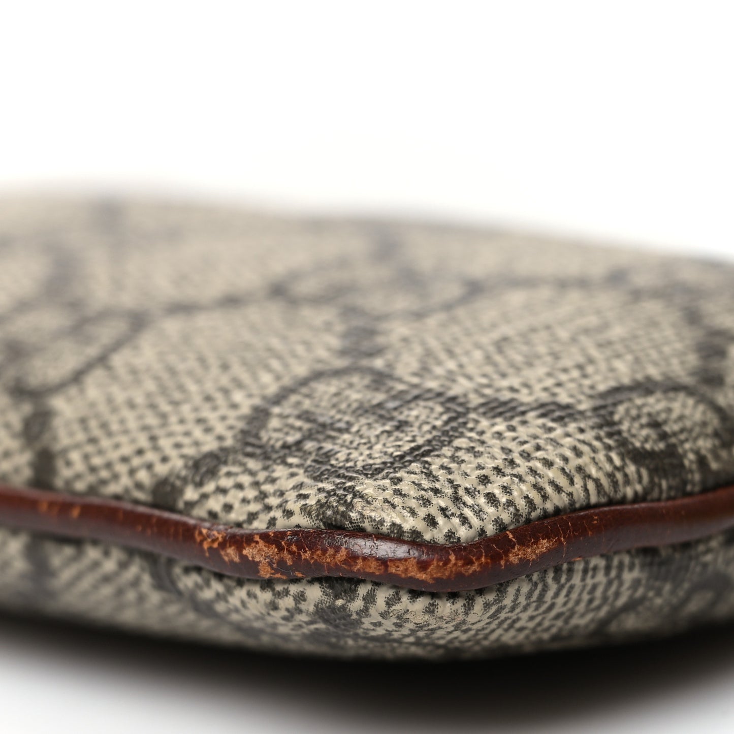 GG Supreme Monogram Key Case Beige Ebony Cuir