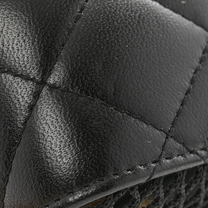 Chanel Mesh Shiny Lambskin Clutch With Chain Black 13 of 13