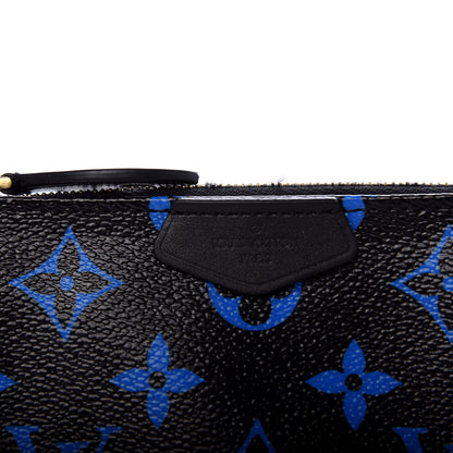 Louis Vuitton Colored Monogram Mini Pochette Accessories Blue Black 6 of 7
