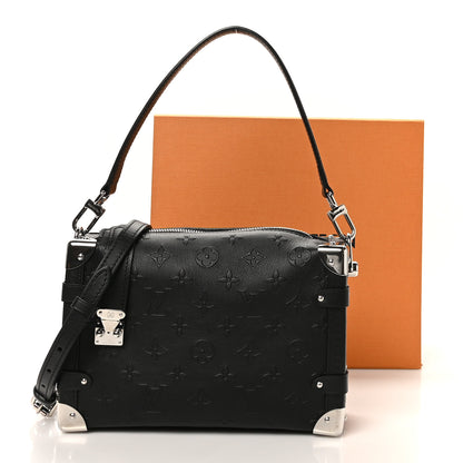 Louis Vuitton Calfskin Debossed Monogram Side Trunk Black 10 of 10