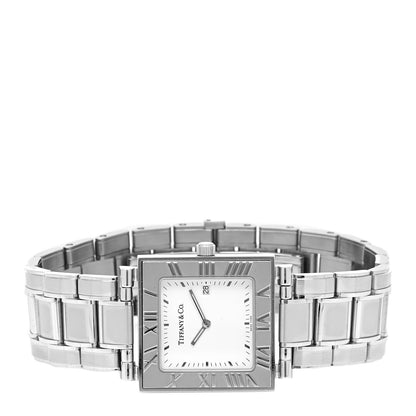Tiffany Stainless Steel 28mm Atlas Square Quartz Watch 2 of 5
