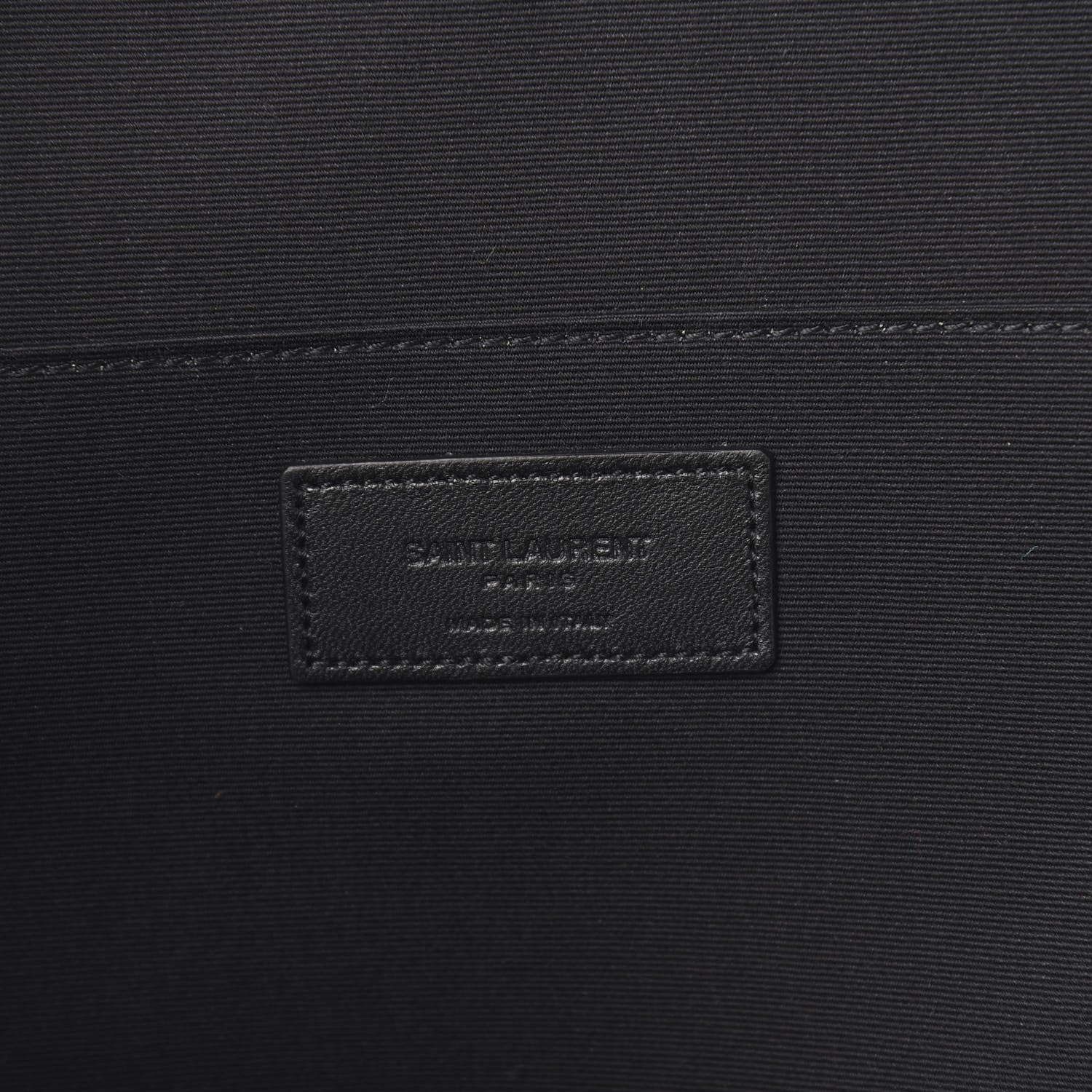 Saint Laurent Crocodile Embossed Calfskin Rider Document Holder Black 5 of 7