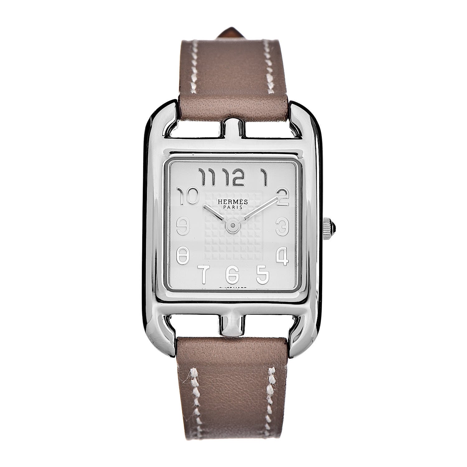 Hermes Stainless Steel Swift 23mm Cape Cod Quartz Watch Etoupe 1 of 11