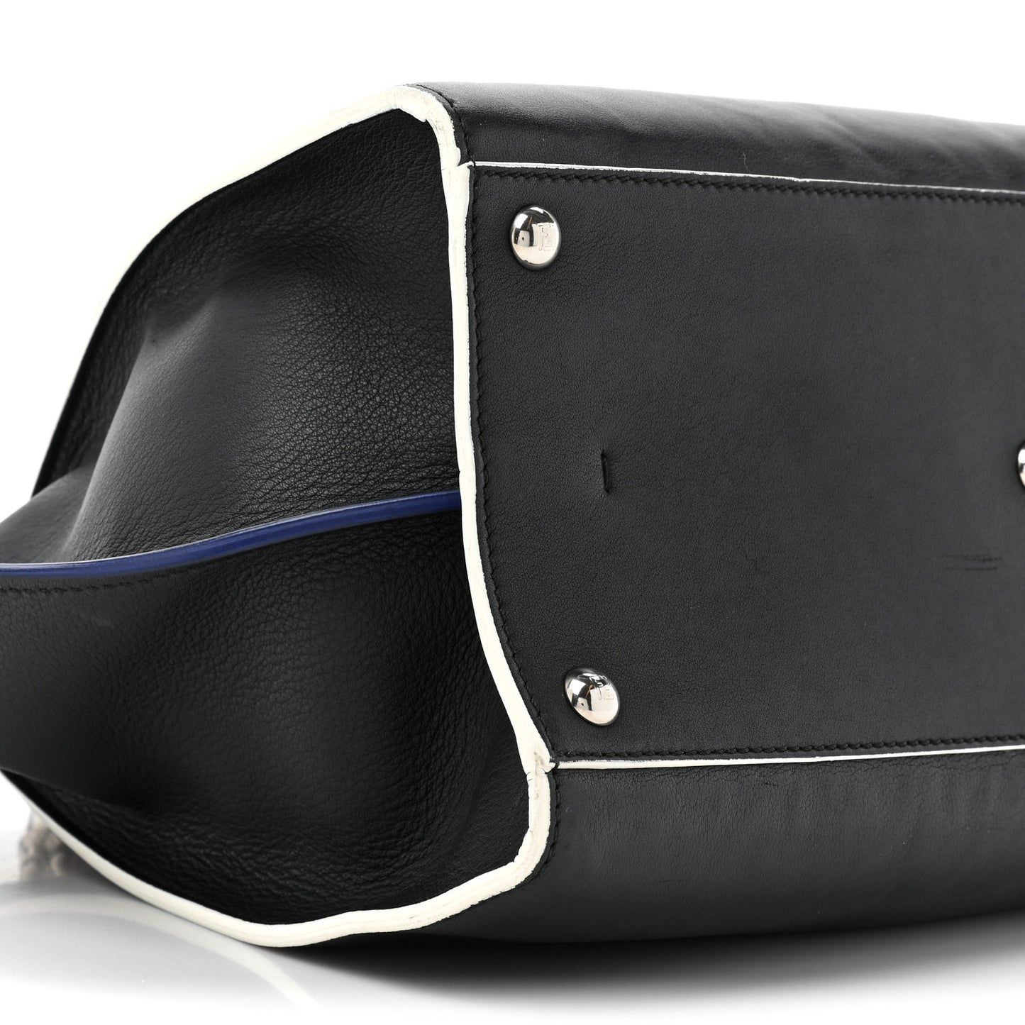 Vitello Dolce Shiny Nappa Petite 3Jours Tote Black Iris