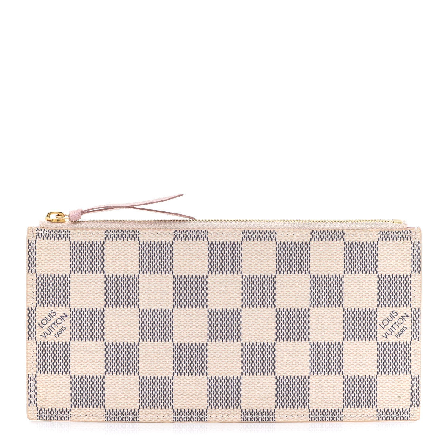 Louis Vuitton Damier Azur Felicie Chain Wallet Zippered Insert Rose Ballerine 1 of 6