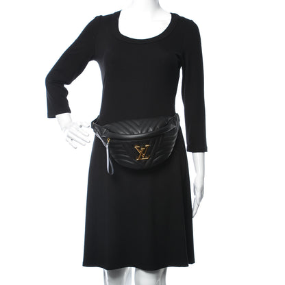 Louis Vuitton Calfskin Quilted New Wave Bumbag Black 2 of 9