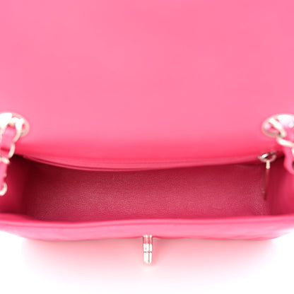 Chanel Lambskin Quilted Mini Rectangular Flap Fuchsia 5 of 11