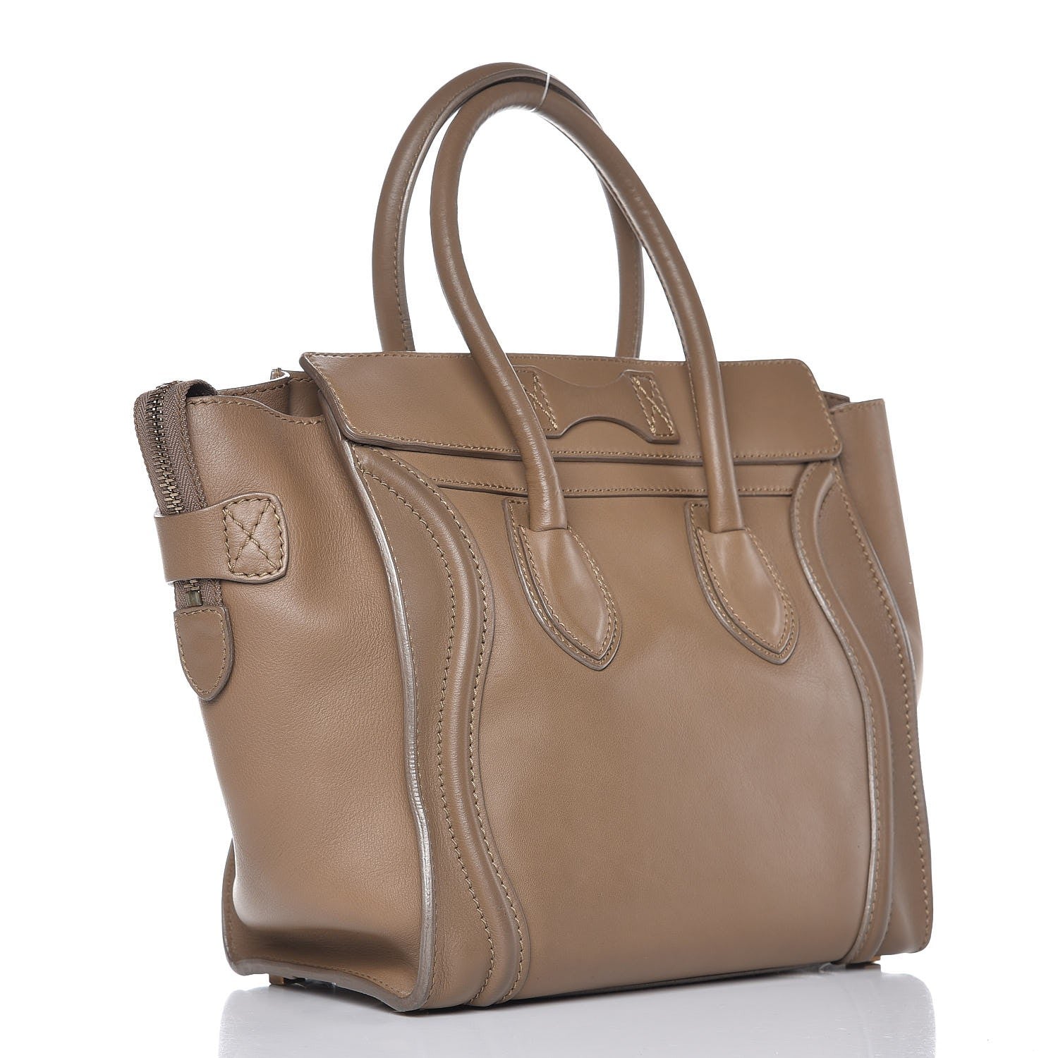 Celine Smooth Calfskin Micro Luggage Camel 3 of 13