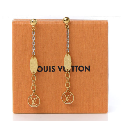 Louis Vuitton Logomania Earrings Gold 5 of 5