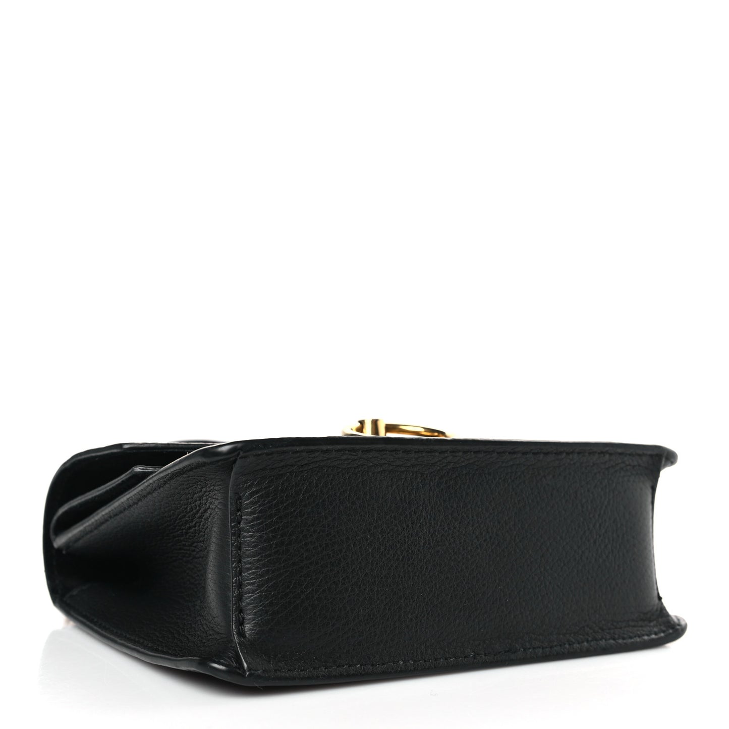 Grained Calfskin Small Amberley Top Handle Crossbody Black