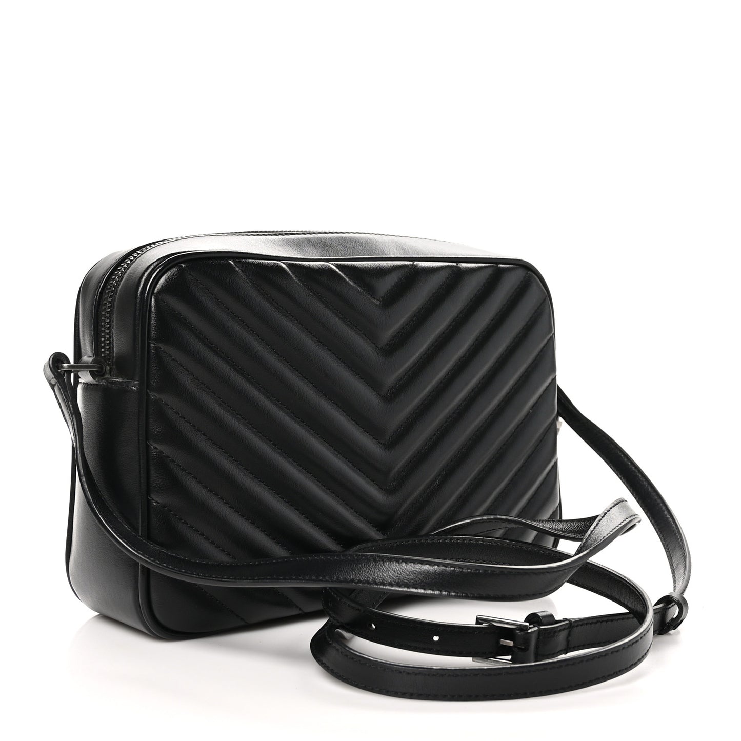 Calfskin Matelasse Monogram Lou Camera Bag Black
