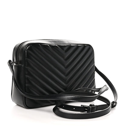 Saint Laurent Calfskin Matelasse Monogram Lou Camera Bag Black 3 of 11