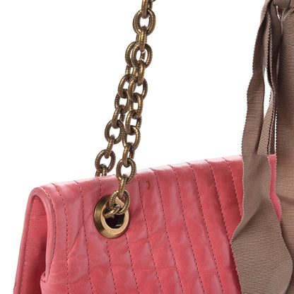 Lanvin Calfskin Quilted Large Happy Shoulder Bag Rose 8 of 10