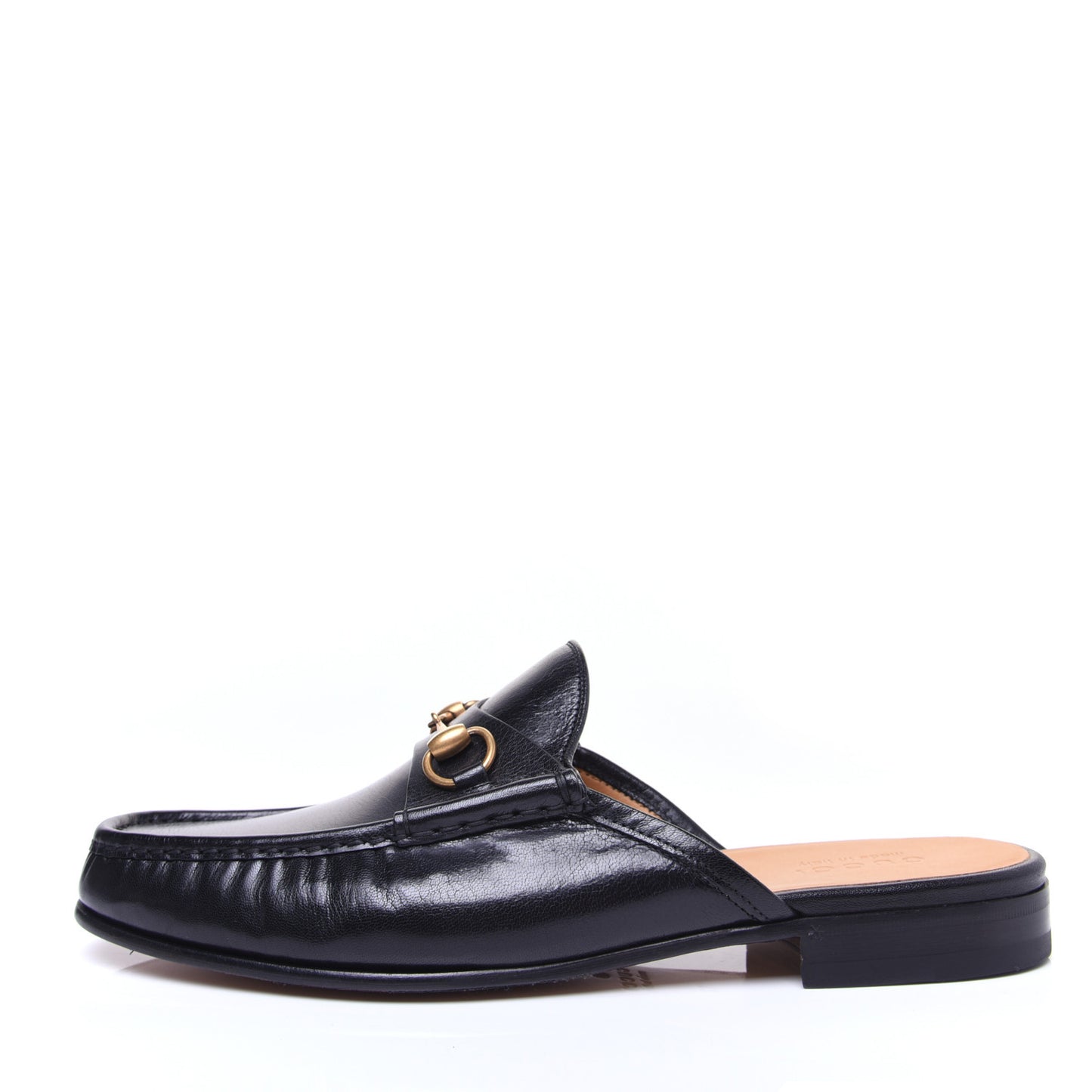 Goatskin Mens Horsebit Slippers 12 Black