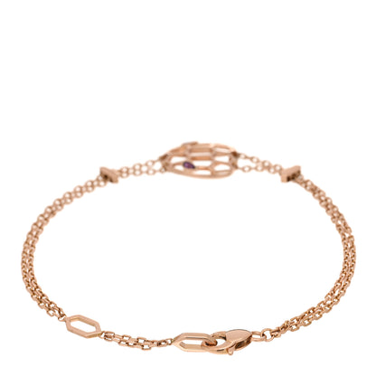 Bulgari 18K Rose Gold Amethyst Serpenti Seduttori Bracelet ML 2 of 3