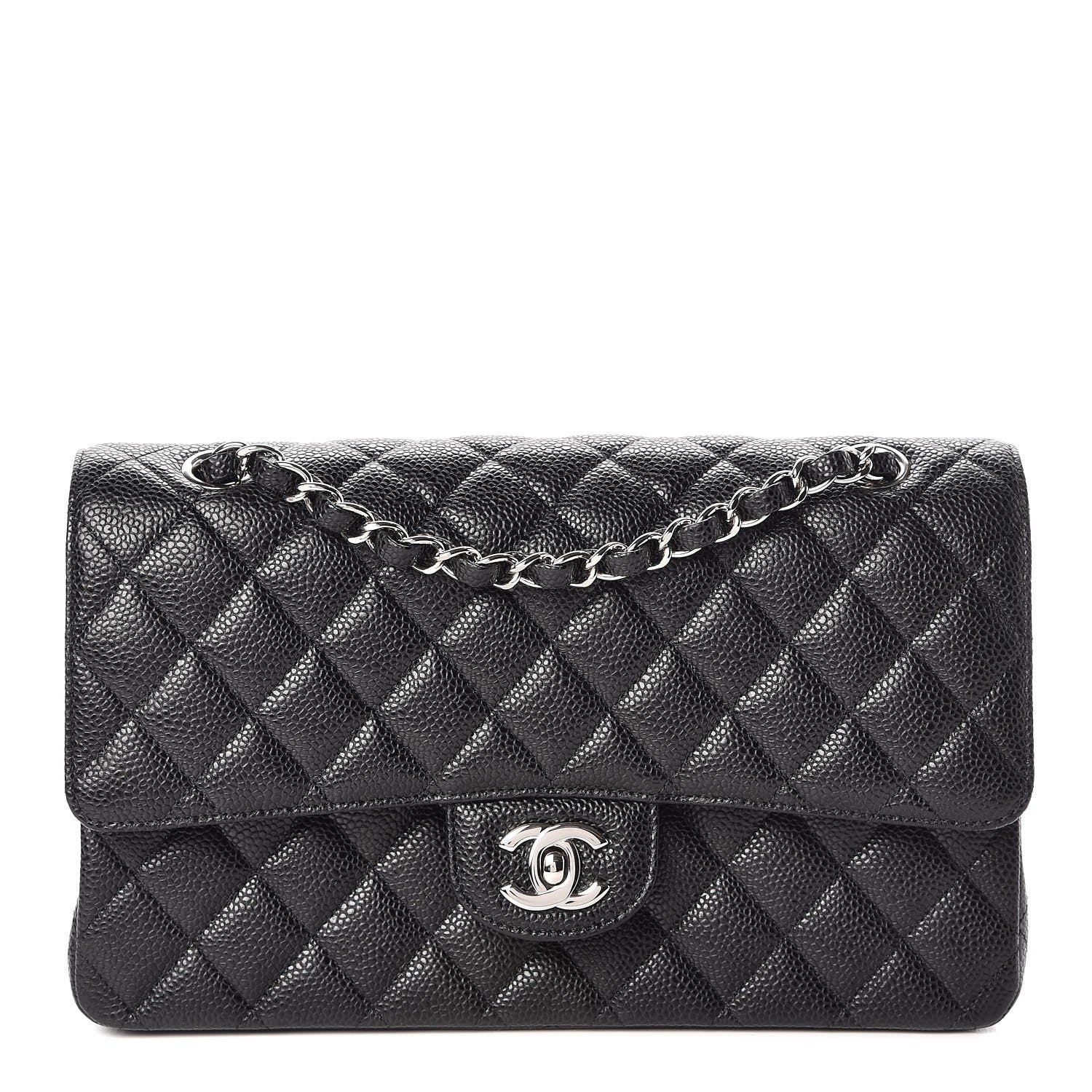 Chanel Caviar Quilted Medium Double Flap Black 1 of 8