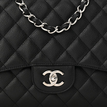 Chanel Caviar Quilted Jumbo Single Flap Black 8 of 11