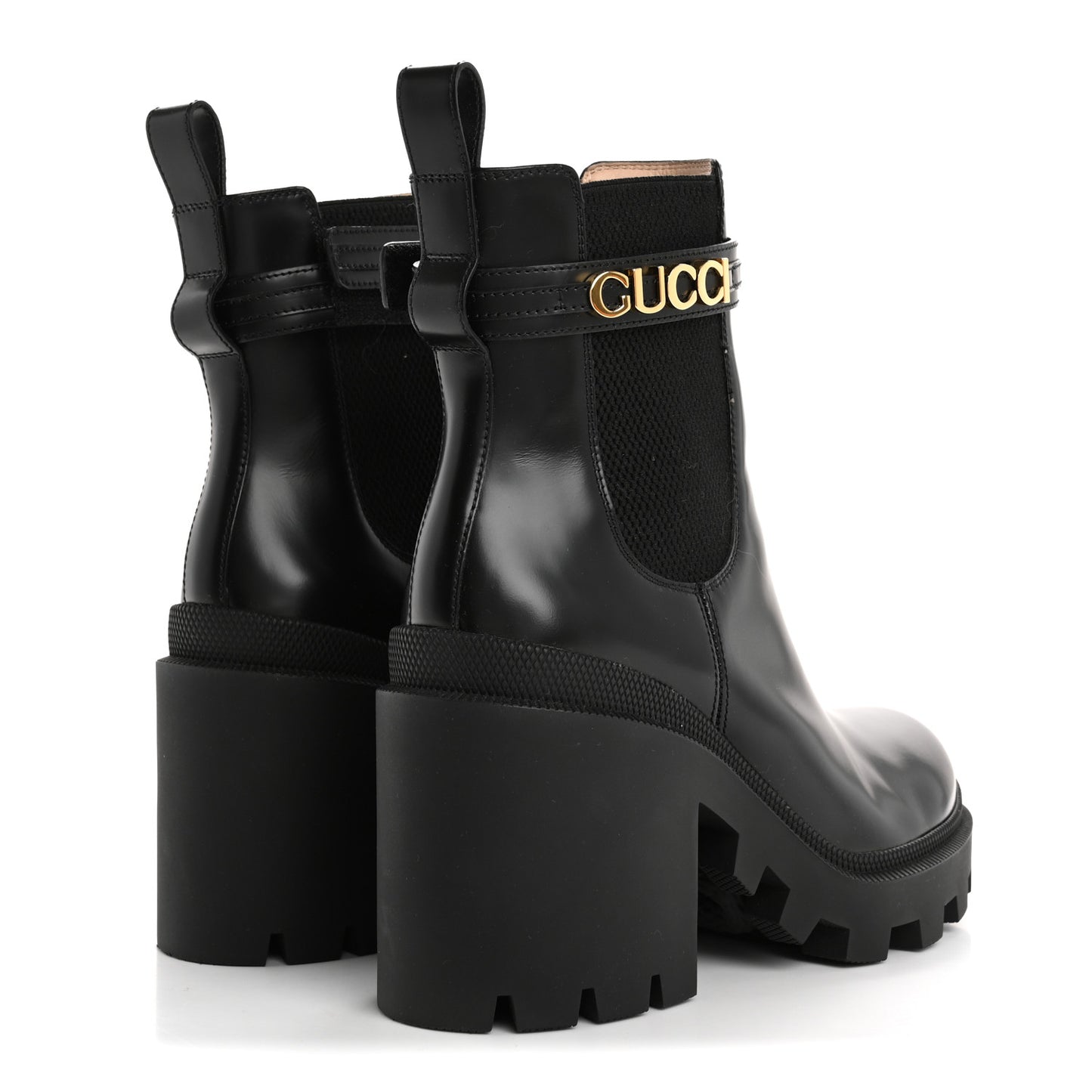 Magnum Calfskin Logo Ankle Boots 39.5 Black