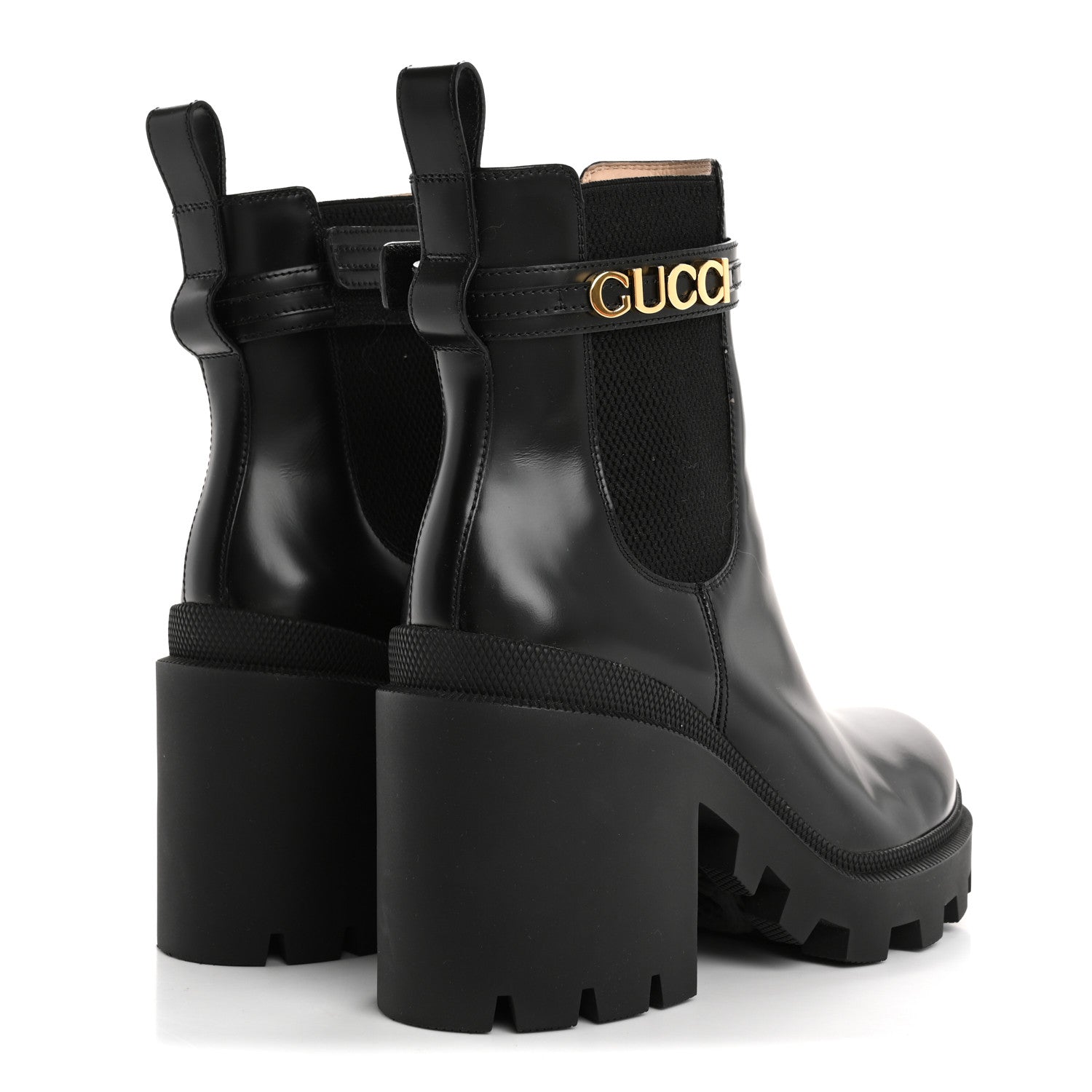 Gucci Magnum Calfskin Logo Ankle Boots 39.5 Black 5 of 9