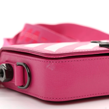 Off-White Saffiano Striped Mini Diag Binder Clip Bag Pink White 16 of 22