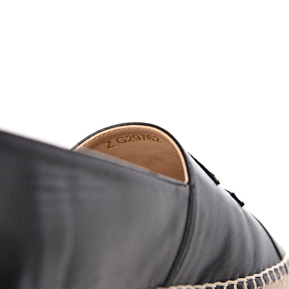 Chanel Lambskin CC Espadrilles 40 Black 10 of 11